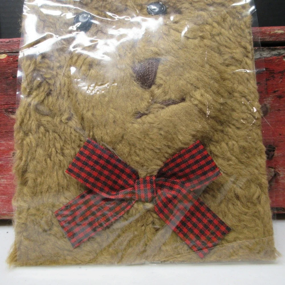 Hallmark Impromptu Hand of the Artist Teddy Bear Faux Fur Greeting Card NEW